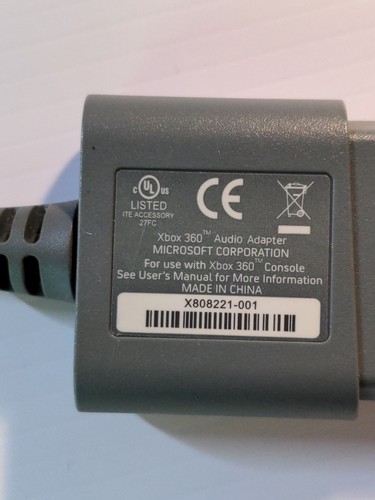 Official Genuine Microsoft XBOX 360 RCA Optical Audio Adapter AV Cable - Picture 3 of 4