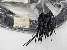 Lot of 100 Vintage Black Genuine Leather Jewelry Necklace Cords 1mm x 2 YDS