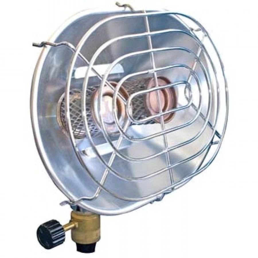 DOUBLE PARABOLIC PORTABLE GAS HEATER for camping garage cylinder glow 2  1.4kW | eBay