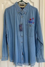 MEN'S AAFES BILL BLASS SCHOOL MEAL SERVICE LONG SLEEVE SHIRT SIZE XL 100 COTTON