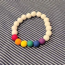 Source Unknown Women's Multicolor Pride Beaded Elastic Stretch Bracelet Size OS