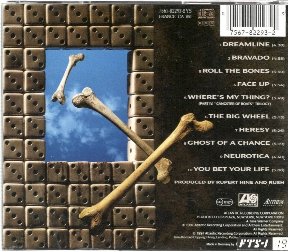 Rush Roll The Bones CD Europa Atlantic 1991 7567822932 - Bild 2 von 2