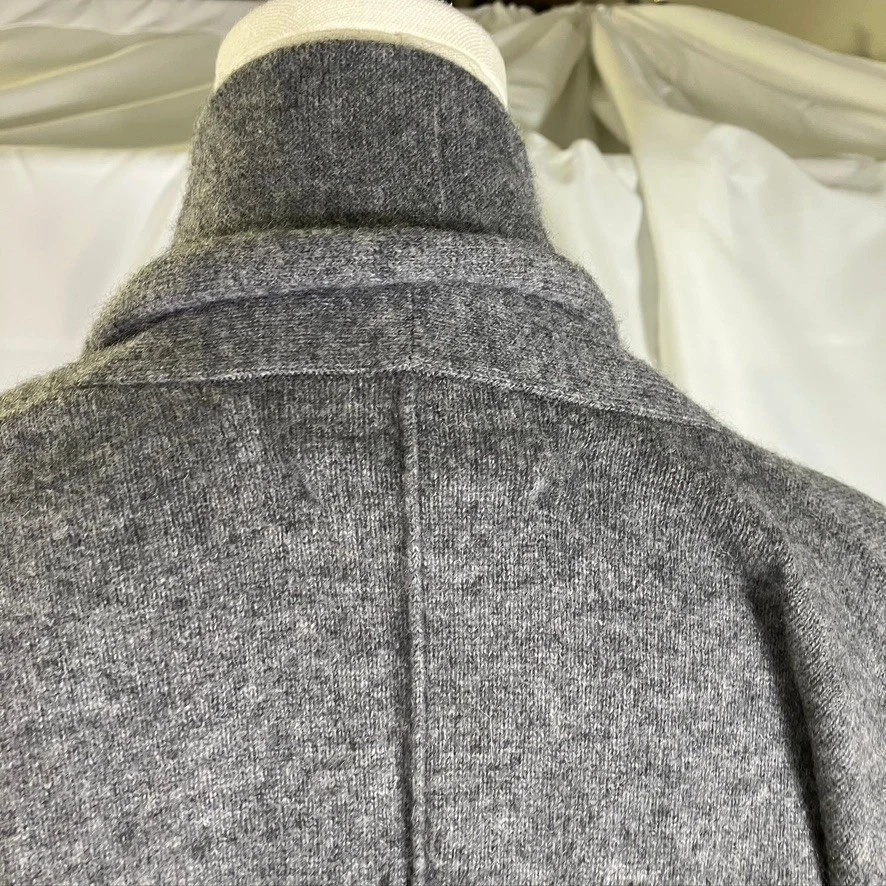 Cardigã feminino Max Studio 100% cashmere frente aberta cinza médio M malha - Imagem 2 de 4