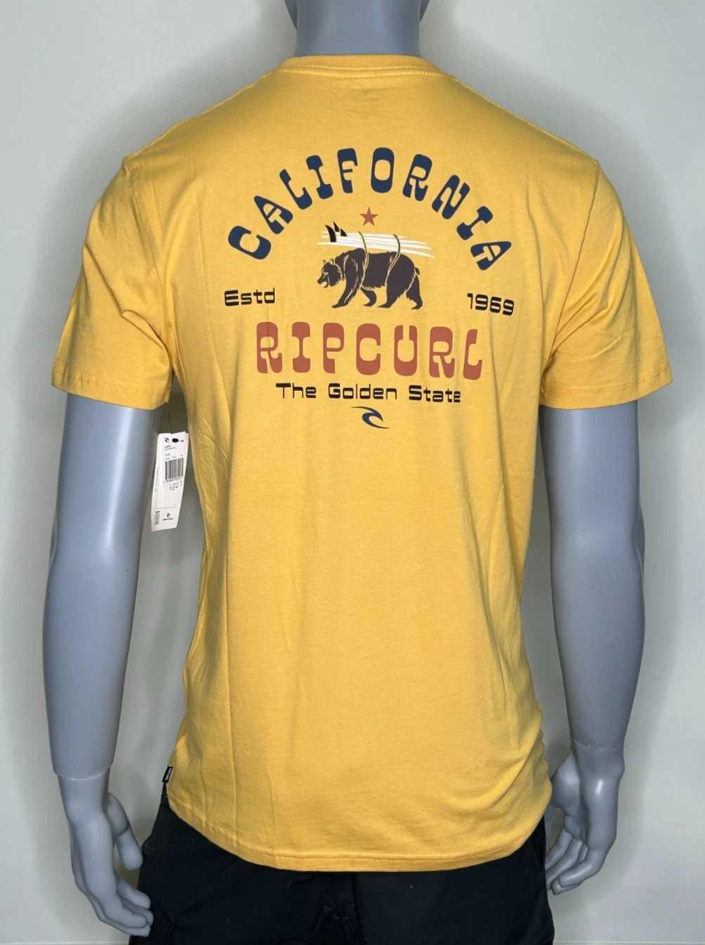 Rip Curl - Mens - T Shirt - Desti Animals Tee - Ochre Yellow - Surf Clothing