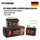 100Ah 300Ah Lithium Batterie 12V LiFePO4 Akku BMS 15000+ Zyklen Wohnmobil RV