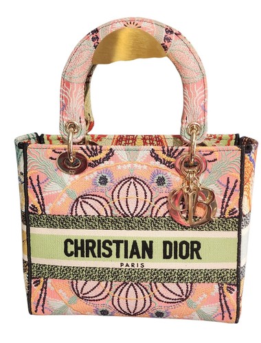 EUC Christian Dior Multicolor Embroidery PM Lady D-Lite Bag
