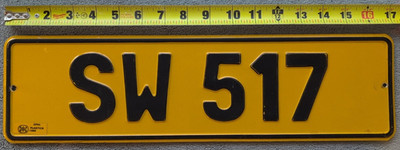 NAMIBIA Africa License Plate WINDHOEK Vintage 1976-1991 era LOW NUMBER foreign