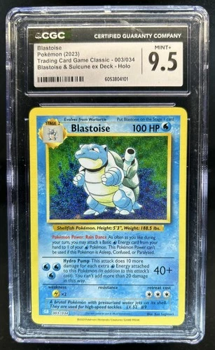 2023 Pokemon Classic Blastoise & Suicune ex Deck Holo #003/034 CGC 9.5