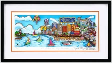 Charles Fazzino- 3D Construction Silkscreen Serigraph "An Atlantic City Summer (