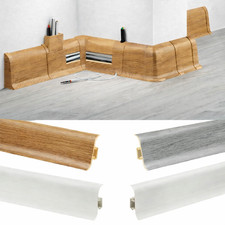 Plastic Skirting Board 59mm x2.2m Wire Cable Cover Design Cezar Premium PVC