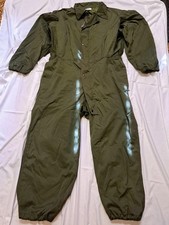 Men's Mechanics Military Green Full Zip and Snap Coveralls Size L