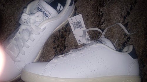 NEW Adidas Advantage K White Tennis Shoes Kids Size 7 Sneakers GW6487 School - Picture 2 of 3