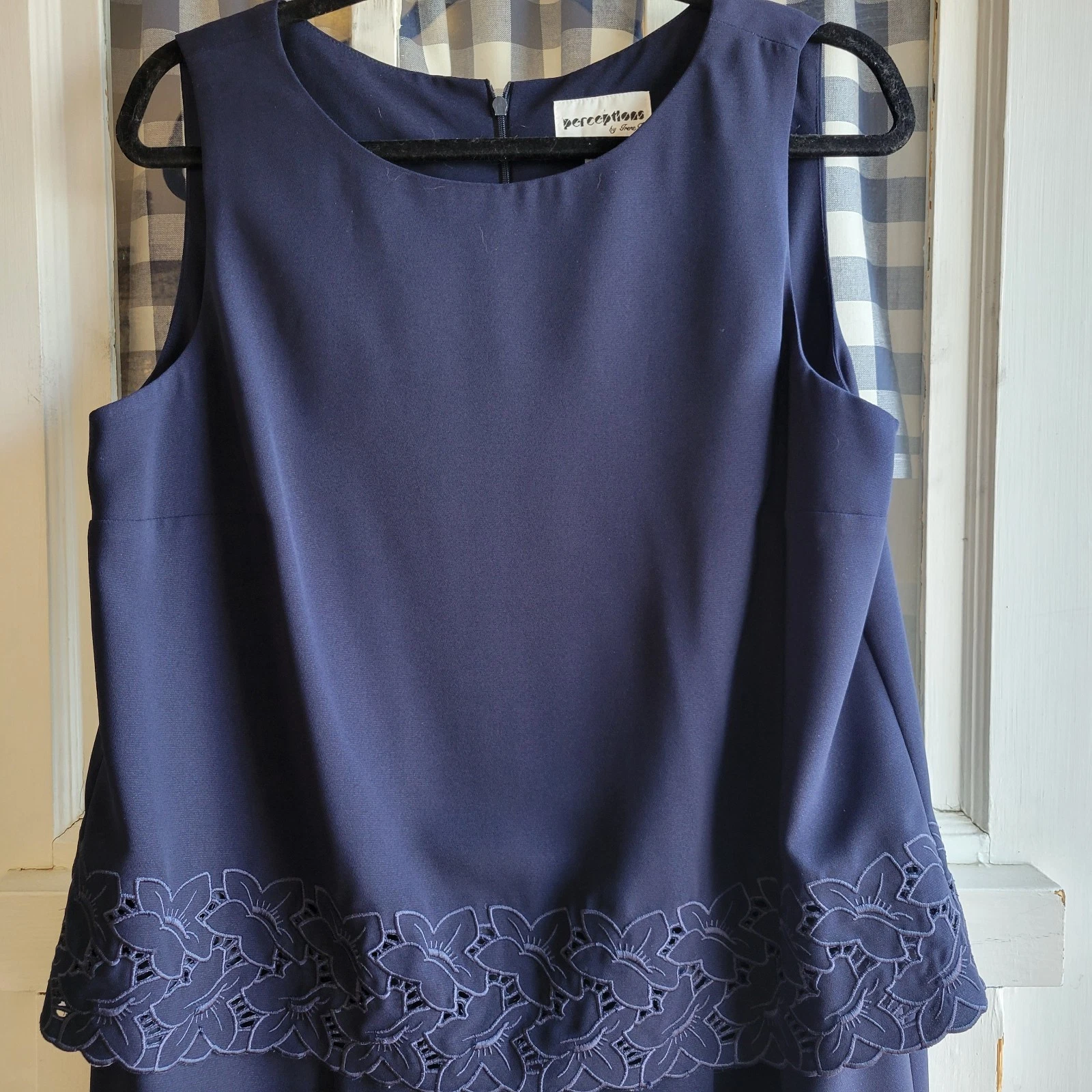 VETEMENTS Abito donna Perceptions by Irene B blu navy a strati senza maniche taglia 14