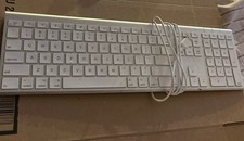 Macally Ultra Slim USB Wired Keyboard - White