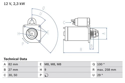 Bosch 0 986 018 950 Starter passend für IVECO RENAULT RENAULT TRUCKS UAZ