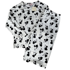 VICTORIA  S SECRET VINTAGE Y2K PJ PAJAMA SET COTTON 3/4 SLEEVE NWT M