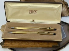 Cross Classic Century 10K Gold Filled Ballpoint Pen & Pencil Set--2780.25