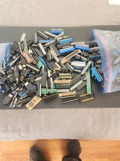 6 libras 9 oz. Pasadores y carcasas chapados en oro (enchufes recortados)