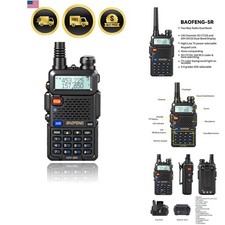 Two Way Radio Bluetooth Programmable Long Range Walkie Talkie Black
