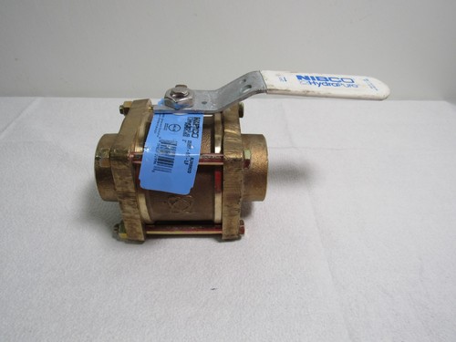 Nibco S595y-66-LF 2” Hydrapure 3 Piece Ball Valve Sweat Brass