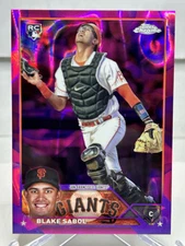 Blake Sabol - 2023 Topps Chrome Magenta Purple Lava Refractor (RC)🔥Giants🔥/299