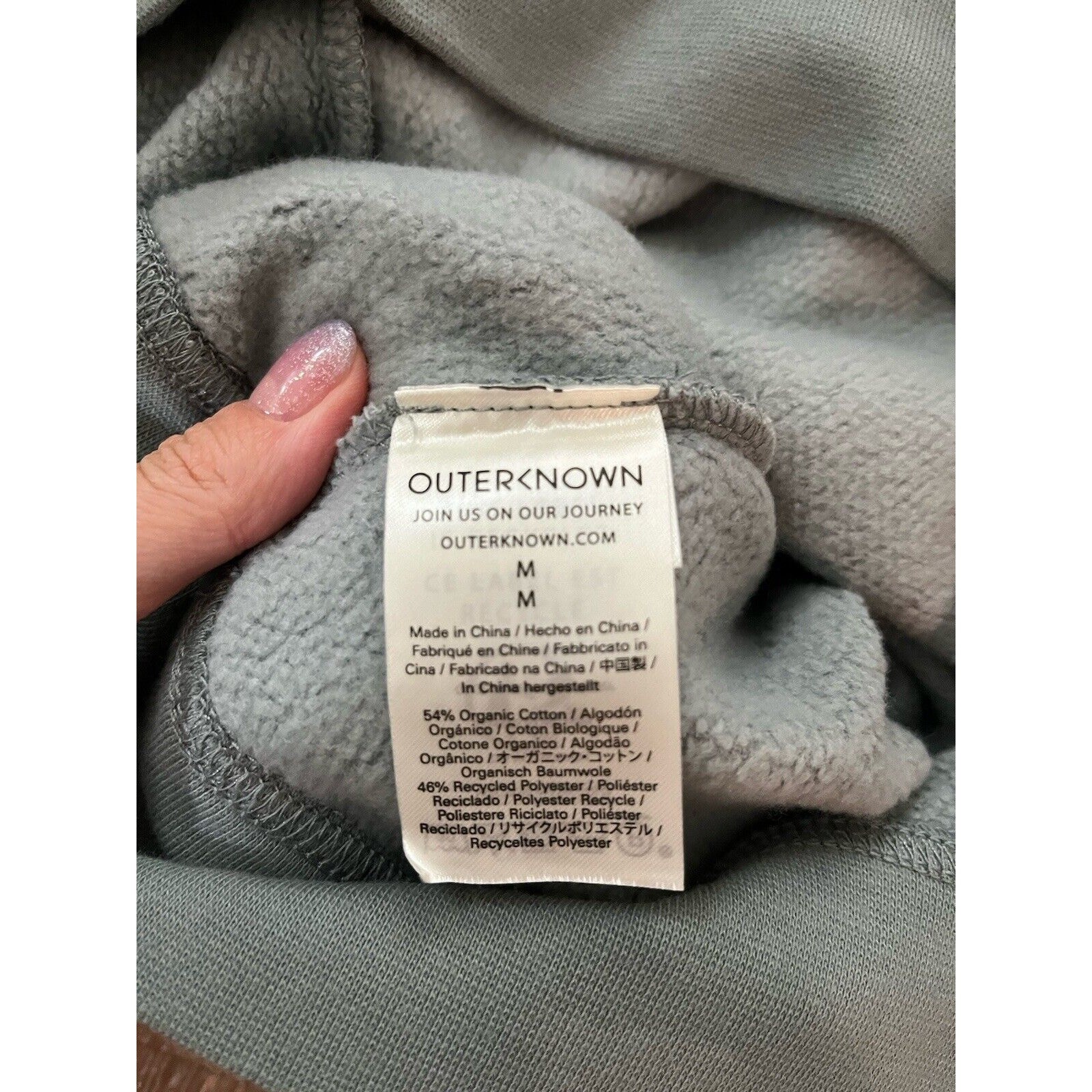 Outerknown Light Green Pullover Hoodie Women's Te… - image 4