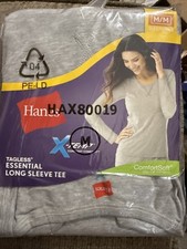 Hanes - X-Temp Long Sleeve T-Shirt Moisture Wicking Size Medium Women s Gray
