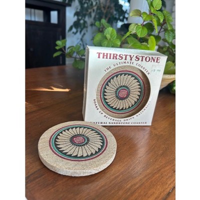 Thirsty Stone Sandstone Coaster Set Ultimate Absorbent Desert Landscape Design