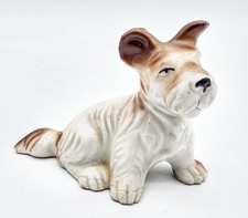 Vintage Porcelain Scottie Dog Figurine Made in Japan Mid Century Terrier Repair