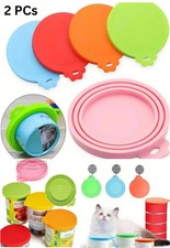 2Pcs Reusable Pet Can Covers Food Storage Seal Lids for Dog & Cat Can Covers