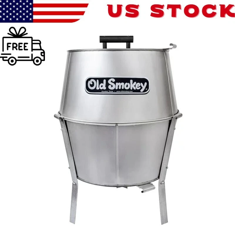 18" Steel Charcoal Grill Portable Outdoor Garden Smoker BBQ Grill Meat Cooker