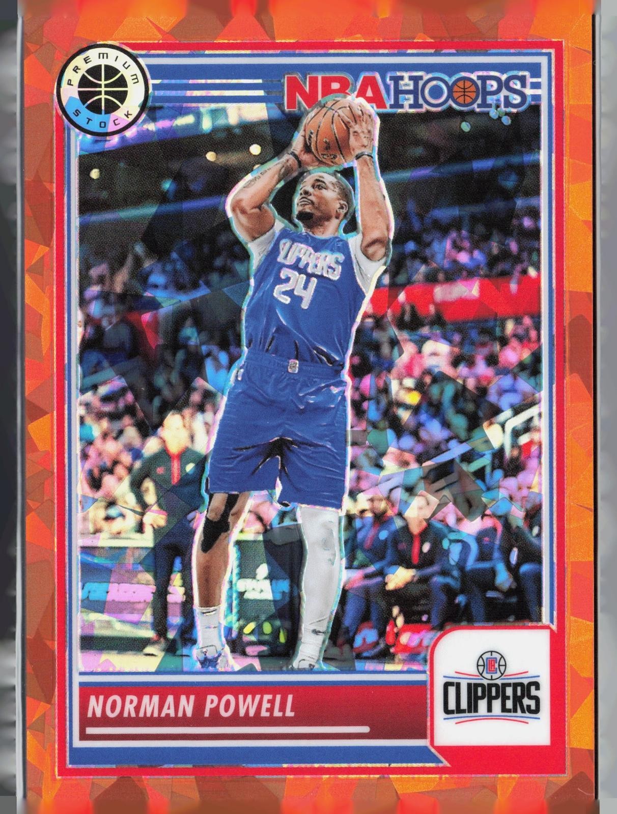 2023-24 Hoops Premium Stock #203 Norman Powell Orange Ice Prizm #/125