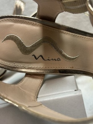 Nina gold metallic cross cross sandals with 4  platform #glamour #partyshoes