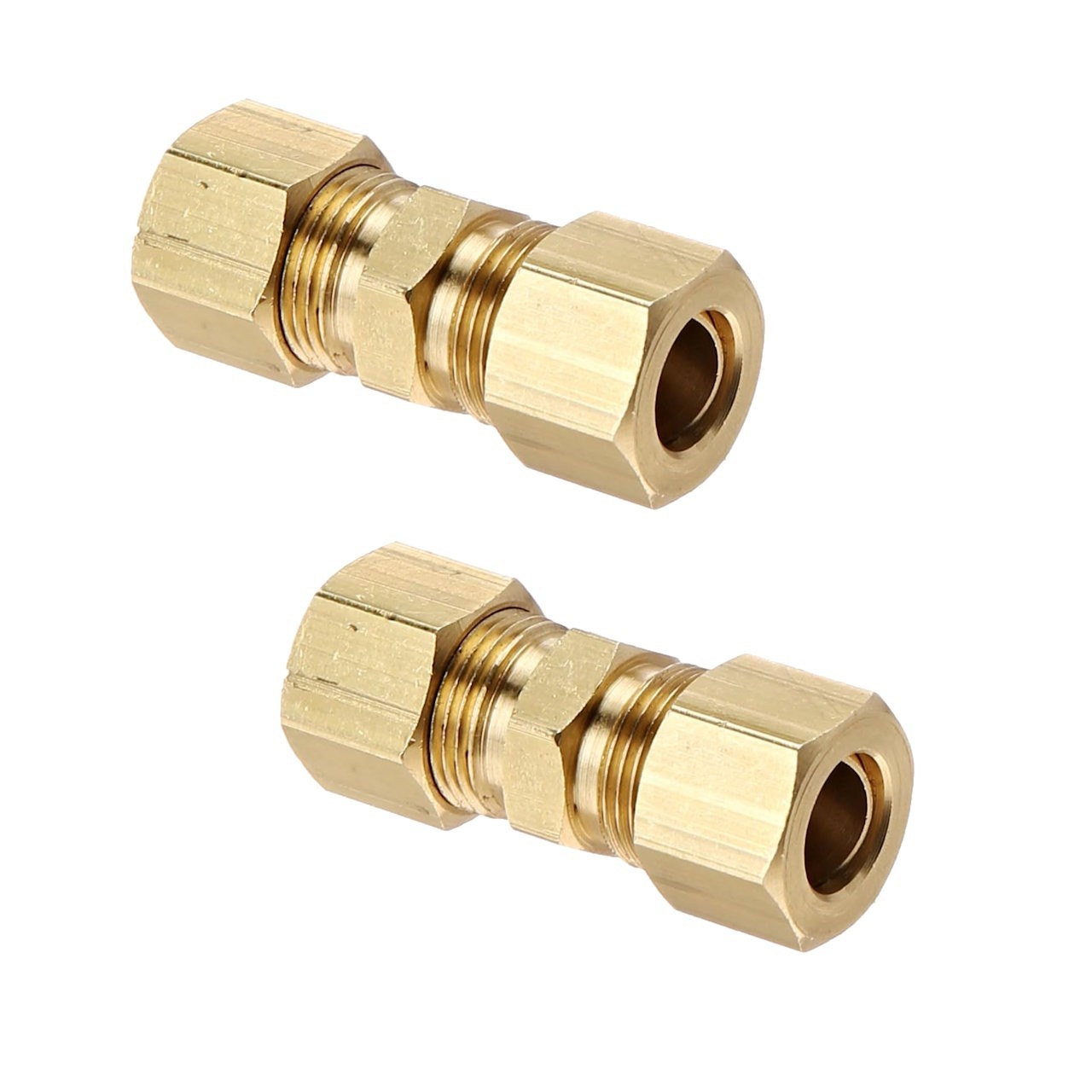 5/16" x 5/16" Brass Compression Union Fitting ( 2 Pack )