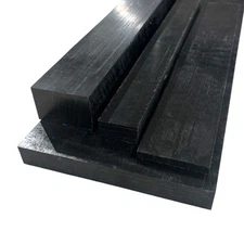 3/4" x 2" x 18", Acetal POM Plastic Bar, Sheet, Plate, Black