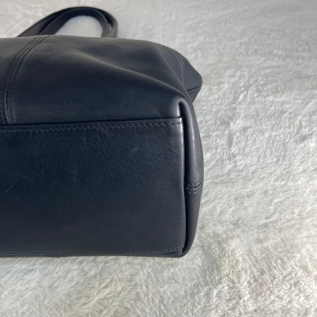 COACH Tote Bag Black Leather Authentic thumbnail 23