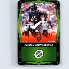 2025 Uno Elite NFL Core - Amen Ogbongbemiga #139 - Green - Chicago Bears