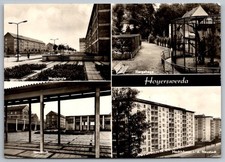 Hoyerswerda RPPC East Germany Magistrale Neustadt Zoo DDR c1970s Real Photo