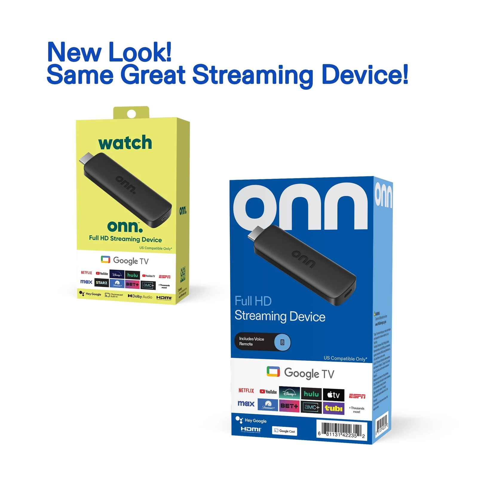 onn Full HD Streaming Device, Google TV - Remote with Voice Control