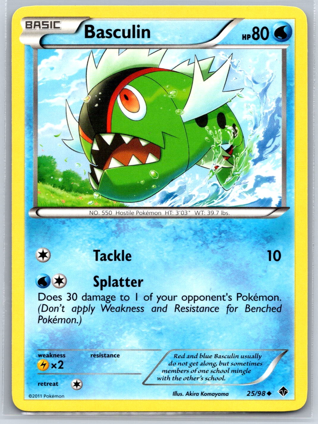 Basculin - Emerging Powers 25/98 Pokemon Card NM
