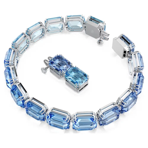 Swarovski Millenia Bracelet, Octagon Cut, Color Gradient, Blue, Rhodium 5694135 - Picture 2 of 4