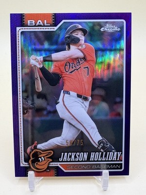 2026 Topps Chrome Jackson Holliday Purple Refractor /75 Orioles #136