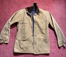 VINTAGE CARHARTT FADED DISTRESSED BLANKET LINED CHORE COAT BARN JACKET