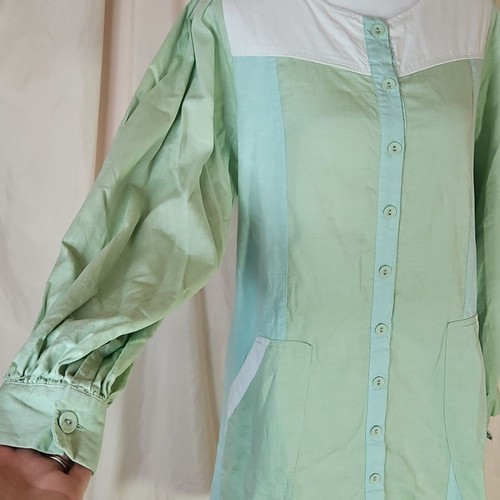 Abito Tuckernuck Pomander Place Elliot verde mare piccolo cotone preppy colorblock - Foto 3 di 8