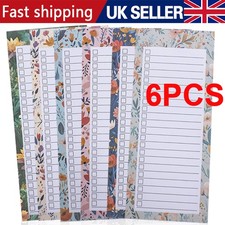 6 Pack Magnetic Shopping List Pad for Fridge 300 Tear Off Sheets Magnet Notepad