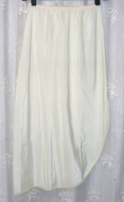 NEW SMALL VINTAGE FARR WEST GLOSSY IVORY SATIN SIDE SLIT NYLON RAYON HALF SLIP