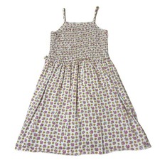 J.Crew Crewcuts Smocked Floral Mini Dress Girls L 10/12 Pink Yellow