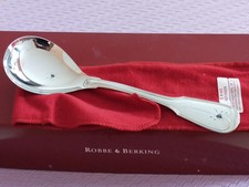 ROBBE BERKING ALT FADEN GRO&szlig;ER SALAT - KOMPOTT L&Ouml;FFEL 925 SILBER VORLEGE BESTECK