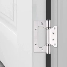 6 Pack Non-Mortise Door Hinges, 4 x 3 inch Stainless Steel Door Hinge, Easy t...