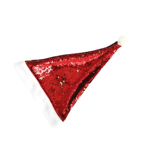 2 Pcs Santa Hat Party Props Supplies Glitter Sequin Christmas Cap - Picture 2 of 11
